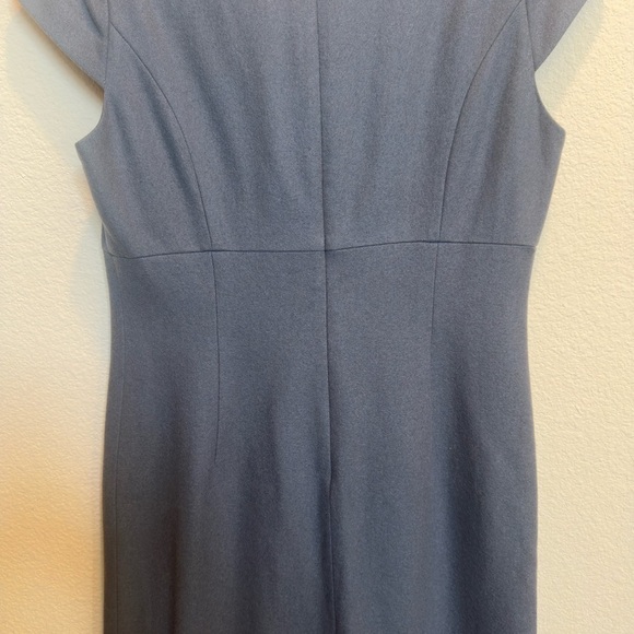 Mignon Blue Sheath Sleeveless Midi Dress - Picture 4 of 9